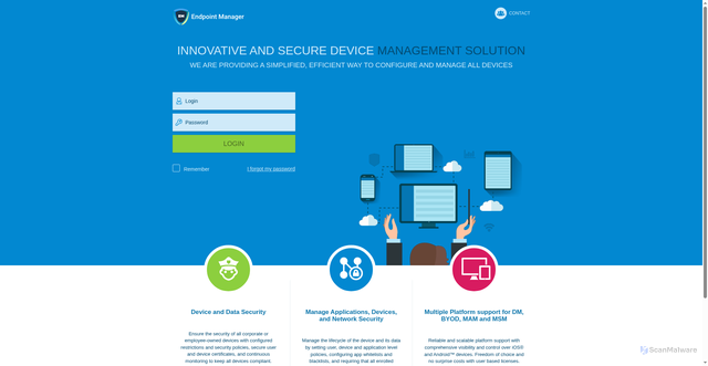Security scan screenshot of https://qgold-msp.itsm-us1.comodo.com