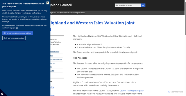 Security scan screenshot of https://www.highland.gov.uk/hwi-vjb