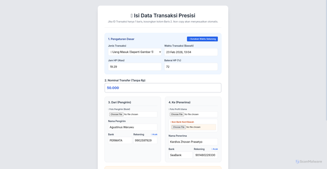 Security scan screenshot of https://seabank-transaksi-dkuitgbgsz.edgeone.app/