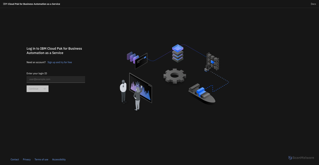 Security scan screenshot of https://automationcloud.ibm.com