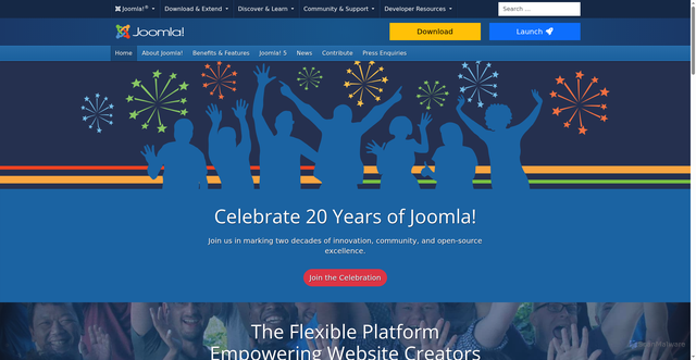 Security scan screenshot of https://joomla.org/