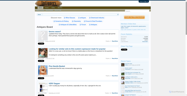 Security scan screenshot of https://antiquers.com