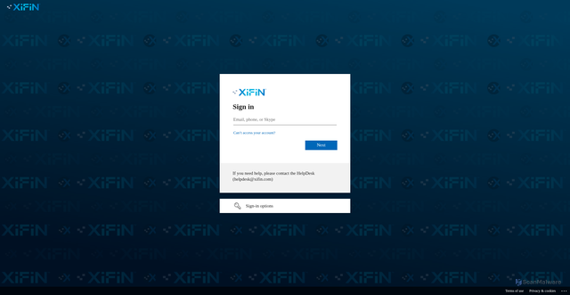 Security scan screenshot of https://xifin.lightning.force.com