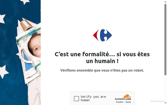Security scan screenshot of https://www.carrefour.fr