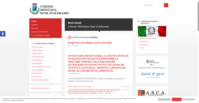 Security scan screenshot of https://www.unionemontanasuoldaleramo.it/