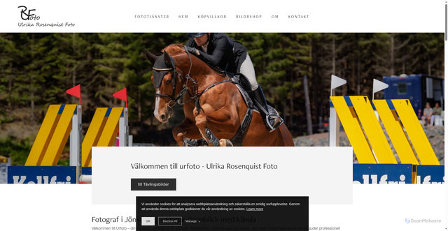 Security scan screenshot of https://urfoto.se