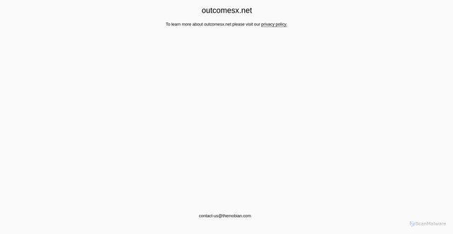 Security scan screenshot of https://outcomesx.net