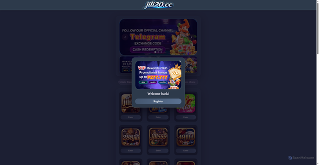 Security scan screenshot of https://777jilibetlogin.com/zmzmogiz.html