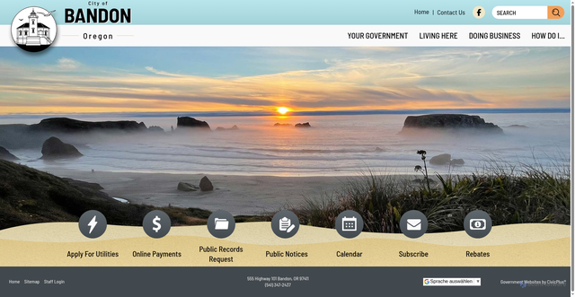 Security scan screenshot of https://bandon-or.gov/