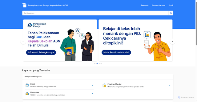 Security scan screenshot of https://guru.kemendikdasmen.go.id