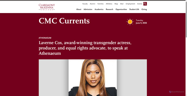 Security scan screenshot of https://www.cmc.edu/news/laverne-cox-award-winning-transgender-actress-producer-and-equal-rights-advocate-to-speak-at