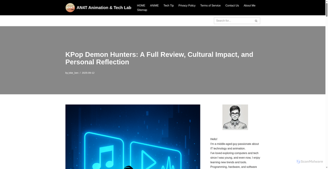 Security scan screenshot of https://an4t.com/kpop-demon-hunters/