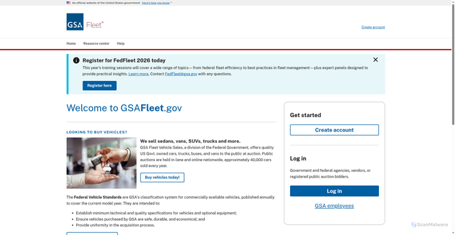 Security scan screenshot of https://gsafleet.gov/