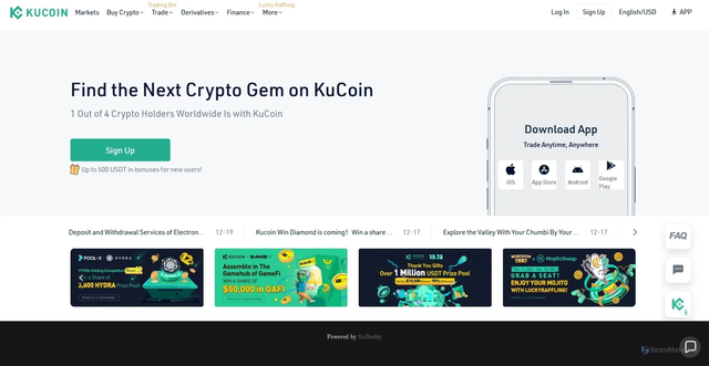 Security scan screenshot of https://kuconi_exchang.godaddysites.com/