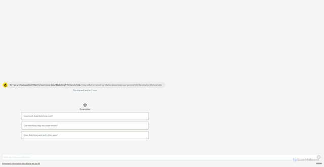 Security scan screenshot of https://mc-chatbot-web-app.app.intuit.com