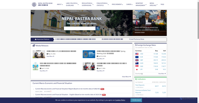 Security scan screenshot of https://www.nrb.org.np