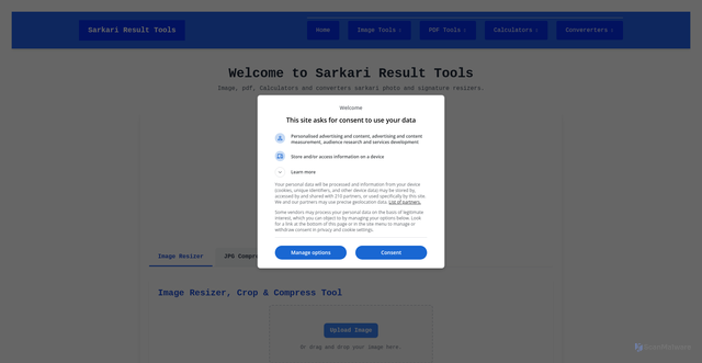 Security scan screenshot of https://tools.sarkarijobalert.net/
