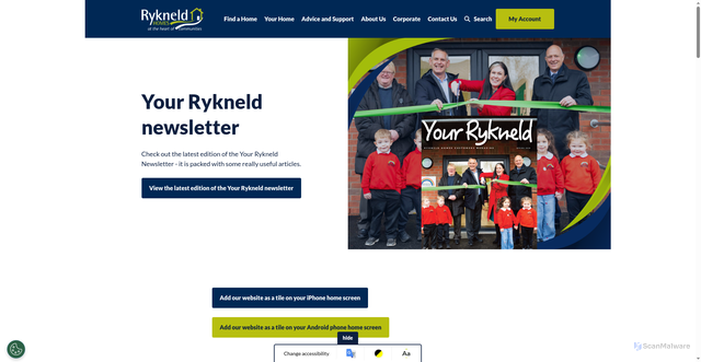 Security scan screenshot of http://www.rykneldhomes.org.uk