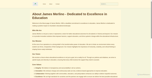 Security scan screenshot of www.jamesmerlino.com.au
