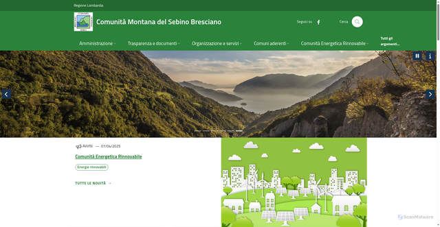 Security scan screenshot of https://www.cmsebino.bs.it/