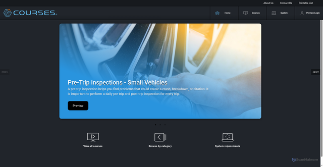 Security scan screenshot of https://lessons.lmscourses.com