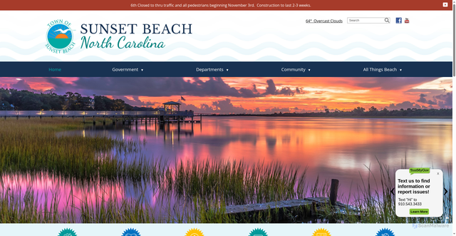 Security scan screenshot of https://sunsetbeachnc.gov/