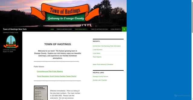 Security scan screenshot of https://hastingsny.gov/