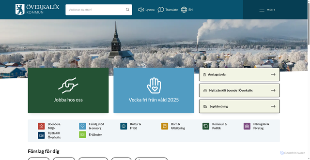 Security scan screenshot of https://www.overkalix.se/