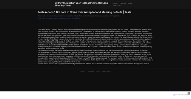 Security scan screenshot of https://mnwaleedhhugo-x9bon5obzd.edgeone.app/24054-tesla-recalls-16m-cars-in-china-over-autopilot-and-steering-defects-tesla.html