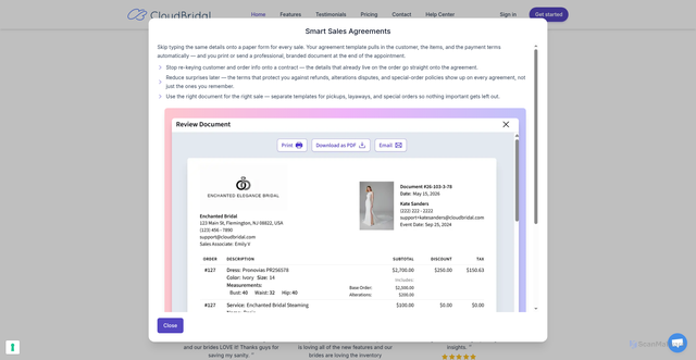 Security scan screenshot of https://cloudbridal.com