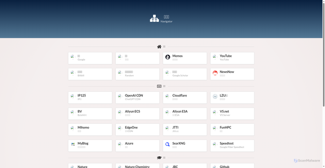 Security scan screenshot of https://navigator-p9v2k8cetl.edgeone.app/