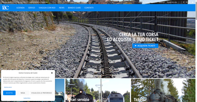 Security scan screenshot of https://web.ferroviedellacalabria.it/