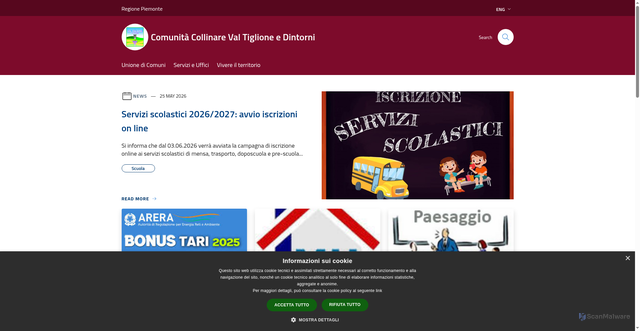 Security scan screenshot of https://www.unionevaltiglione.at.it