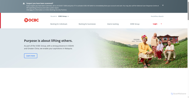 Security scan screenshot of https://www.ocbc.com.my