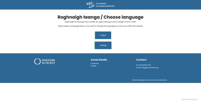Security scan screenshot of https://www.comhairle.org/