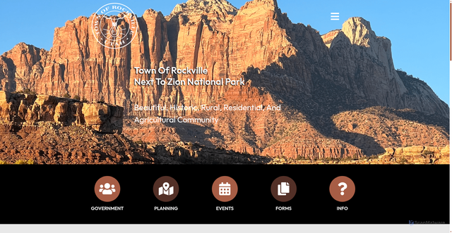 Security scan screenshot of https://rockvilleutah.gov/