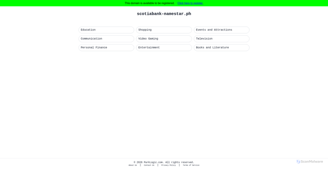 Security scan screenshot of http://scotiabank-namestar.ph/