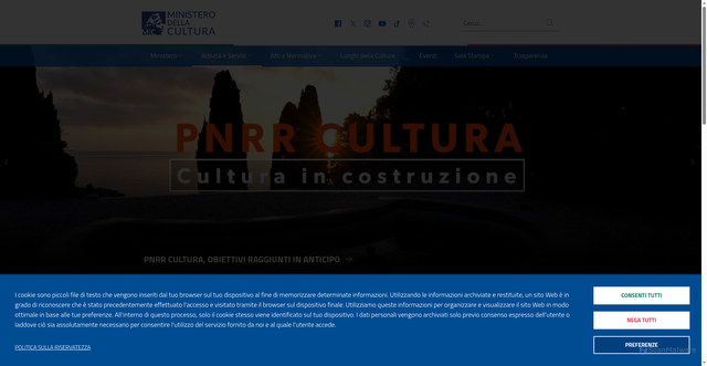 Security scan screenshot of https://cultura.gov.it