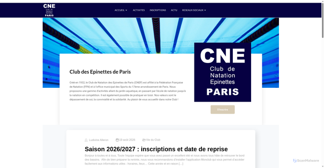 Security scan screenshot of https://cne.paris