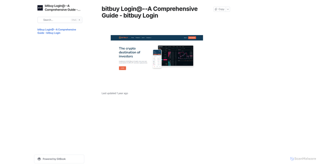 Security scan screenshot of https://bitbuyilogiapp.gitbook.io/us/