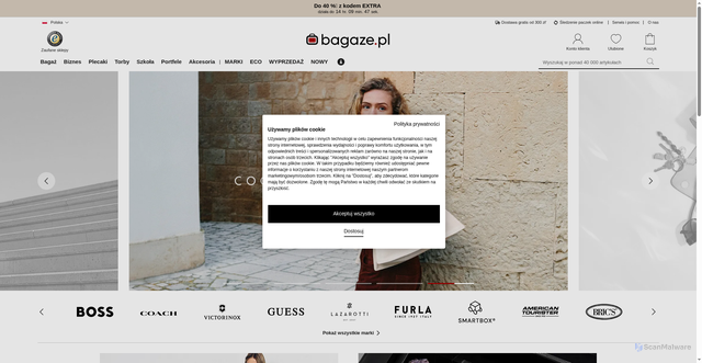 Security scan screenshot of https://bagaze.pl