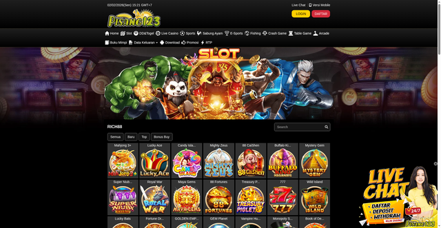 Security scan screenshot of https://apksuper-pisang123.com/desktop/game/slot/rich88