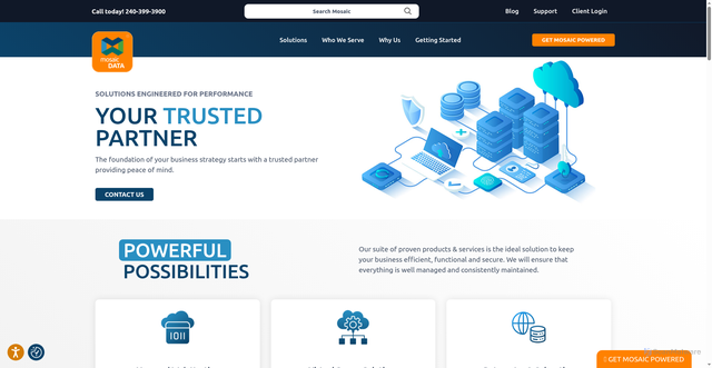 Security scan screenshot of https://mosaicdataservices.com