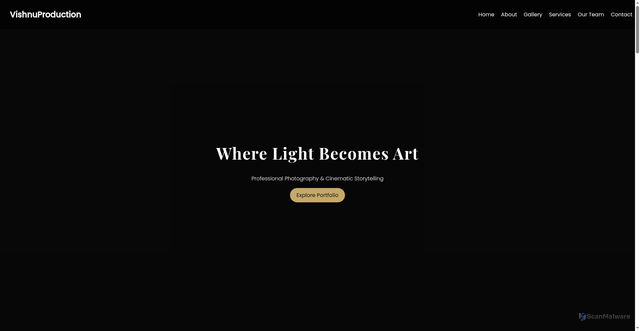 Security scan screenshot of http://vishnuproduction.com/