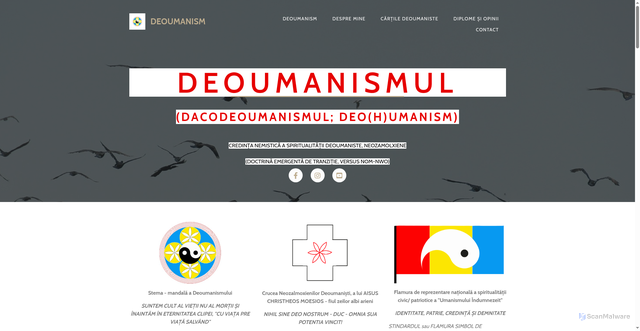 Security scan screenshot of https://deoumanism.ro