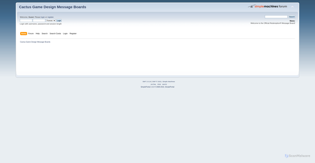 Security scan screenshot of https://cactusforums.com