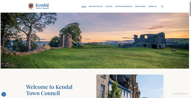 Security scan screenshot of http://www.kendaltowncouncil.gov.uk
