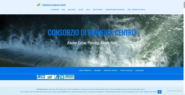 Security scan screenshot of https://www.bonificacentro.it/