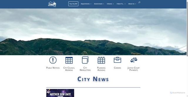 Security scan screenshot of https://southwebercity.gov/