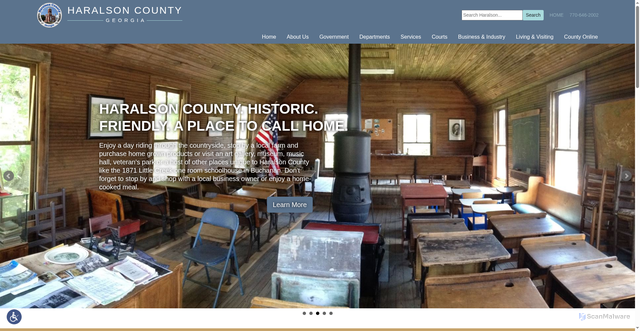 Security scan screenshot of https://www.haralsoncountyga.gov/